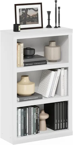 Vista 59 de Furinno LUDER - Estantería de libros, estantería moderna de 2 niveles, estantería abierta de 9 x 16 x 21, para sala de estar, dormitorio, oficina