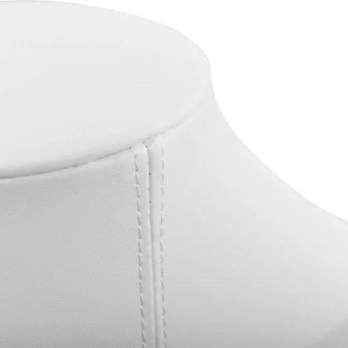 Vista 8 de Oirlv Soporte de exhibición del collar del busto de la joyería del cuero blanco (H 15.28")