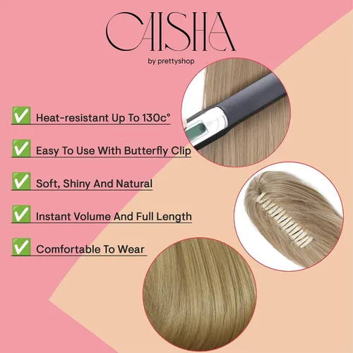 Vista 6 de PRETTYSHOP - Extensión de pelo largo y liso, resistente al calor