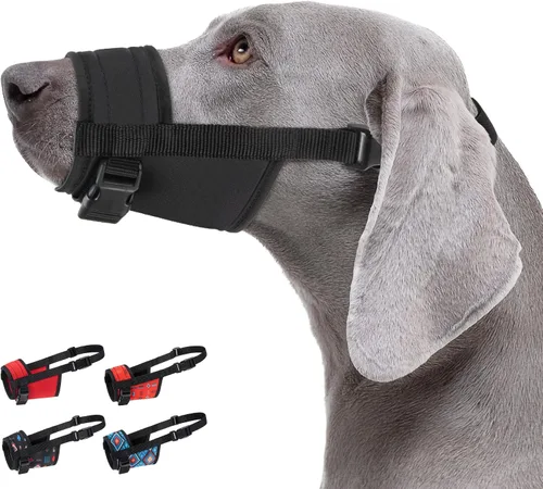 Vista 12 de CollarDirect - Bozal de nailon para perro, antiladridos, transpirable (patrón 2, S) Bozal de nailon ajustable, suave y transpirable, evita