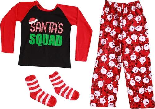 Vista 4 de followme Matching Christmas Pajamas for Family or Couples Santas Squad