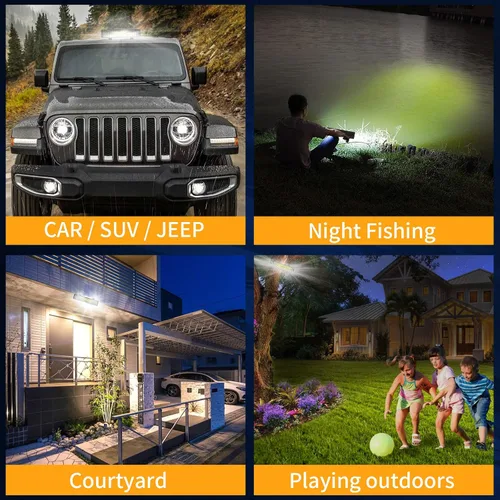Vista 8 de Barra de luz LED de trabajo de 2 x 12 pulgadas para camión, 48 LED, 144 W, 48 000 lúmenes, luces todoterreno súper brillantes, barra de luz
