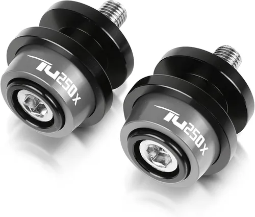 Vista 7 de Tornillo de soporte de aluminio CNC de 0.315 in para motocicleta Swingarm Slider Carretes para Suzuki TU250X 2009-2017 2016 2015 2014 2013 2012 Negro
