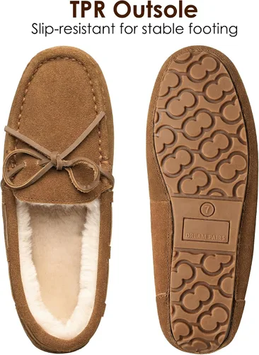 Vista 2 de Pantuflas Dream Pairs planos, de piel sintética, para mujer