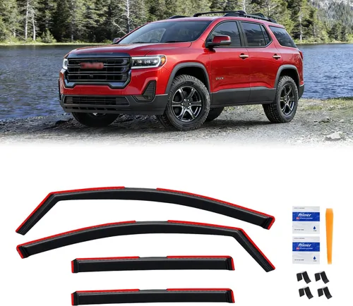 Vista 121 de Protectores de lluvia en canal para Jeep Grand Cherokee L 2021-2026, protectores de visera de ventana, deflector de ventilación, sombra viento humo