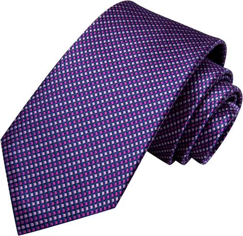 Vista 193 de Hi-Tie Corbata clásica de cachemira para hombre con pañuelo y gemelos a cuadros