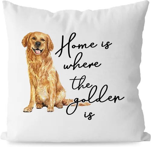 Vista 6 de KEUSPI Funda de almohada Golden Retriever de 12 x 20 pulgadas, regalo para mujer, divertida decoración de perro para sofá, cama