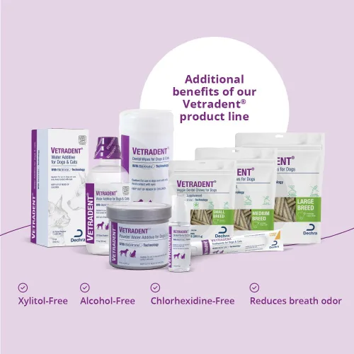 Vista 5 de Vetradent® Masticables dentales vegetarianos para perros pequeños Tecnología Biotrate™; Sin ingredientes de trigo o soja; sin sabores ni