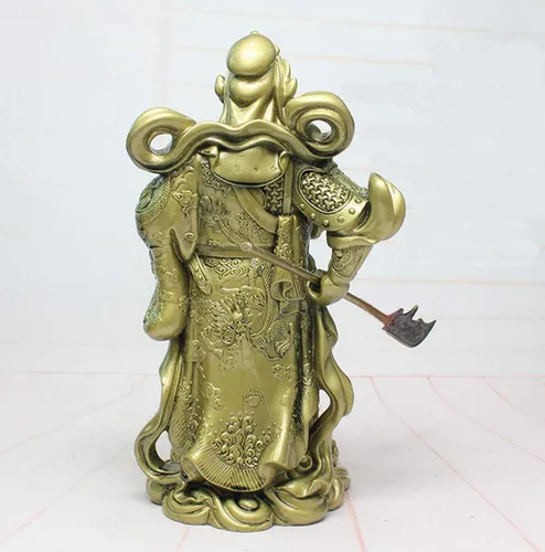 Vista 3 de Feng Shui Dinero Lucky Fortune Wealth Chinese Guan Gong/Guan Yu/Kwan Kong/Kuan Kong Decoración de oficina en casa Adornos de mesa Buena suerte