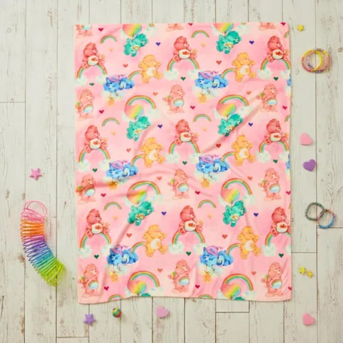 Vista 4 de Care Bears - Manta de felpa súper suave, 62 x 90 pulgadas, (producto oficial) por Franco Collectibles