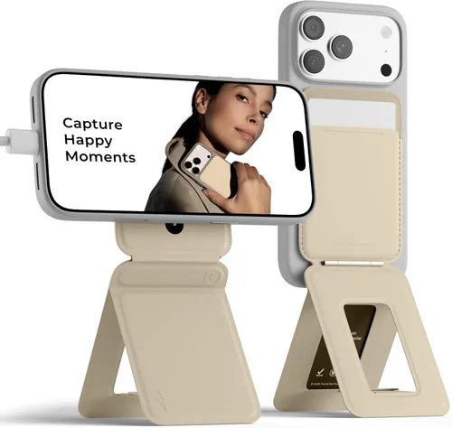 Vista 36 de MOFT MOVAS - Cartera de trípode para iPhone, múltiples ángulos, soporte de teléfono ligero y portátil, cartera magnética de cuero vegano MOVAS