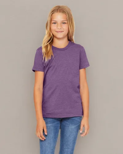 Vista 5 de Canvas - Triblend Crew Neck Plain T-Shirt - Hombre