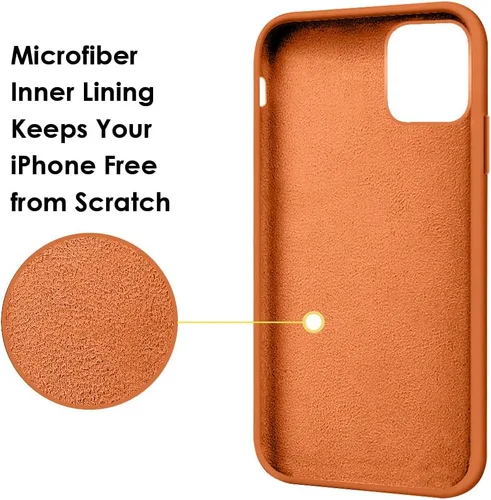 Vista 7 de MOCCA Funda compatible con iPhone 13 Pro Max de 6.7 pulgadas con soporte de anillo, silicona líquida, forro de microfibra, funda protectora