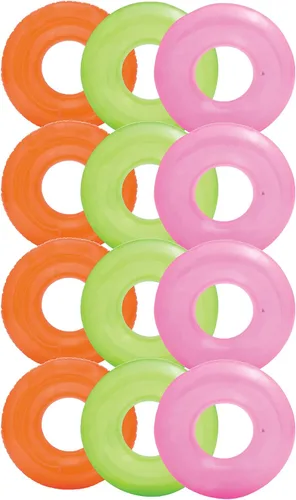 Vista 11 de Intex Colorful Transparent Inflatable Swimming Pool Beach Tube Raft