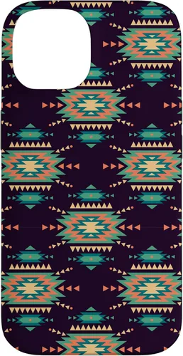 Vista 4 de Unique Western Black Turquoise Navajo Aztec Pattern Case for iPhone 17