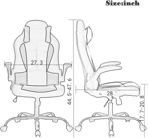 Vista 3 de Silla de videojuegos, escritorio para computadora, sillas de oficina en casa, ergonómica, silla de videojuegos para deportes electrónicos