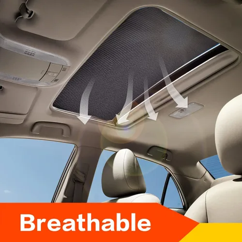 Vista 2 de Parasol magnético de malla para techo de coche, red magnética de protección solar, cubierta de techo de coche, pantalla magnética de techo con malla