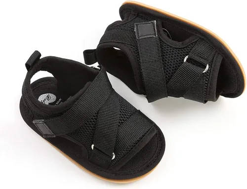 Vista 47 de Sandalias de verano para bebés, niñas y niños, unisex, antideslizantes, suela suave, transpirable, para primeros pasos, zapatos de playa al aire