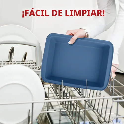 Vista 6 de Sunsetbaby Molde de Silicona para Hornear, Molde Rectangular Profundo para Pasteles con Asas, Compatible con Fancy Panz, para Lasaña, Pastel