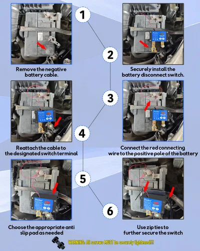 Vista 8 de Interruptor de desconexión de batería inteligente de 250 A de 12 V 24 V - Interruptor de apagado rápido para automóvil, interruptores de corte