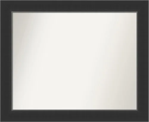 Vista 229 de Amanti Art Espejo personalizado, espejo de baño negro Astor, espejo de pared o espejo de tocador de baño sobre el fregadero (25 x 25 pulgadas)