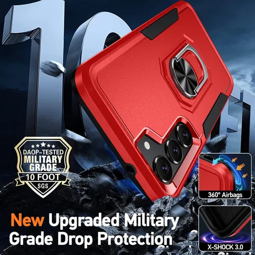 Vista 3 de Oneagle Funda para Samsung Galaxy S23+ Plus [4 en 1], Funda para Teléfono Samsung S23+ Plus 5G con [Anillo Soporte Giratorio 360°][1X Protector
