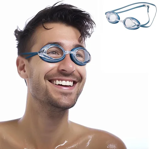 Vista 5 de Zetaproswim School Gafas de natación, gafas de natación para adultos, mujeres y hombres, antivaho anti-UV, sin fugas, 1 paquete