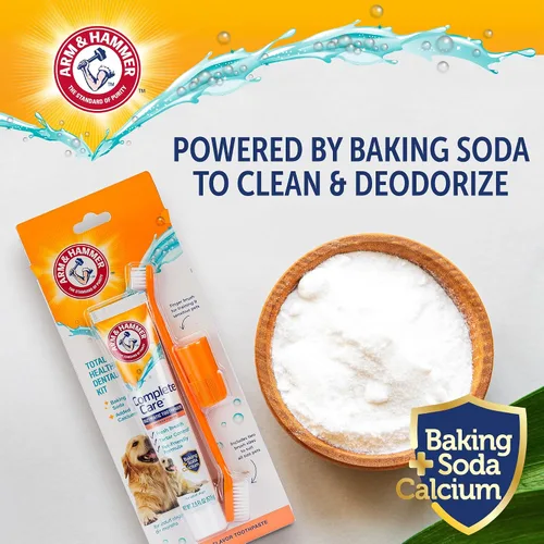 Vista 7 de Arm & Hammer Complete Care - Kit dental para perros, pasta de dientes enzimática para perros con sabor a pollo, cepillo de dientes y cepillo
