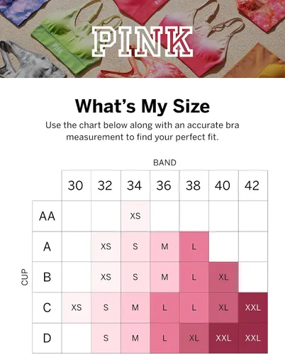 Vista 6 de Victoria's Secret Brasier deportivo rosa sin costuras, de bajo impacto, línea ligera, brasier para mujer (XS-XXL)