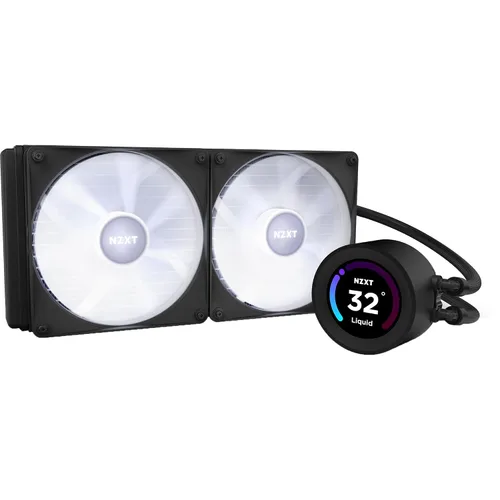 Vista 3 de Enfriador de agua NZXT Kraken Elite 280 RGB - 11.024 in con pantalla, controlador RGB y ventiladores RGB negro
