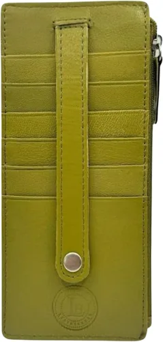 Vista 26 de Leatherboss - Funda para tarjetas todo en uno, cartera delgada con correa de protección para tarjetas, Beige, Cartera con tarjetero