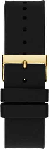 Vista 2 de GUESS US - Reloj multifunción de silicona para hombre, color dorado y negro