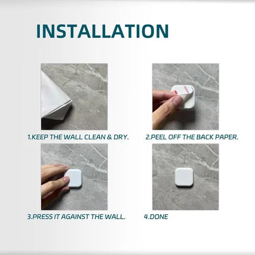 Vista 6 de Protector de Pared Pequeño para Puertas, Parachoques de Puerta de Silicona, Protector de Pared Autoadhesivo, Silenciador de Puertas, Protector