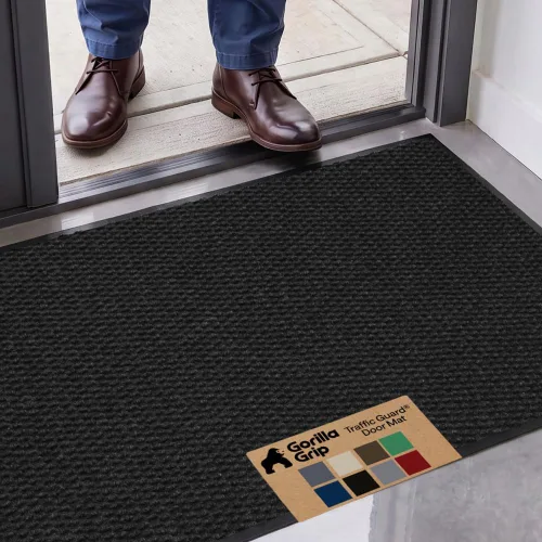 Vista 12 de GORILLA GRIP Traffic Guard - Tapete resistente para interiores y exteriores Negro