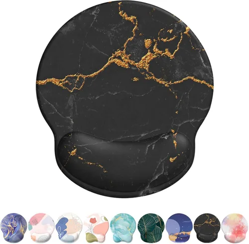 Vista 20 de eulps Alfombrilla de mouse con reposamuñecas, cómoda alfombrilla de mouse para computadora con soporte de muñeca de gel, superficie lisa y base