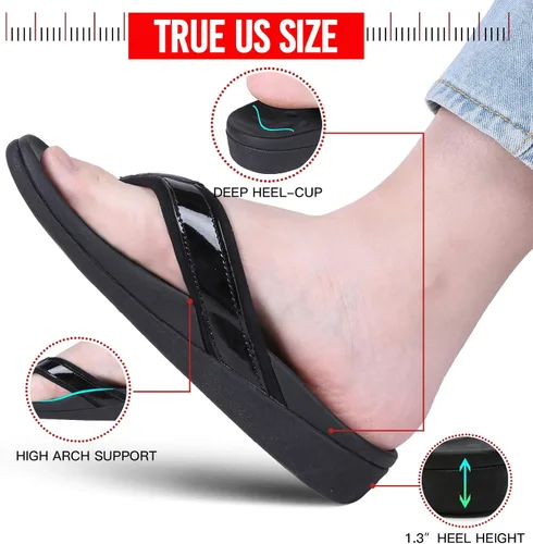Vista 3 de Orkii Sandalias ortopédicas para mujer para pies con fascitis plantar, las mejores sandalias ortopédicas con soporte de arco, cómodas sandalias