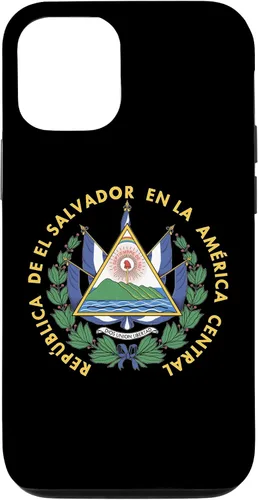 Vista 27 de Funda para iPhone 13 Pro Max con emblema nacional de escudo de armas de El Salvador