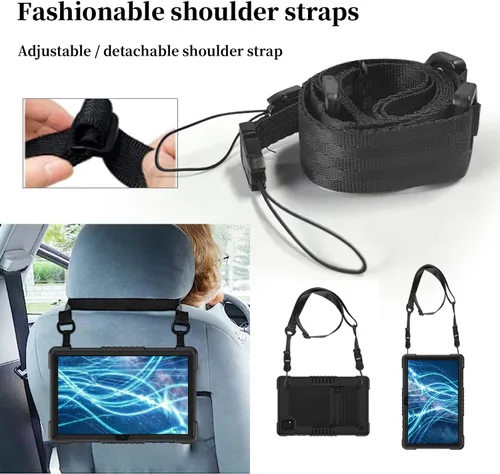 Vista 5 de Funda para T-Mobile Revvl Tab 5G, para Revvl Tab 5G, funda resistente a prueba de golpes con correa de pie para T-Mobile Revvl Tab 5G 2023 lanzado