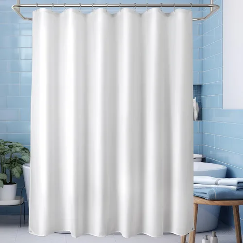 Vista 18 de Titanker Forro de cortina de ducha de tela, azul bebé, impermeable, ligero, lavable a máquina, 70 x 72 pulgadas