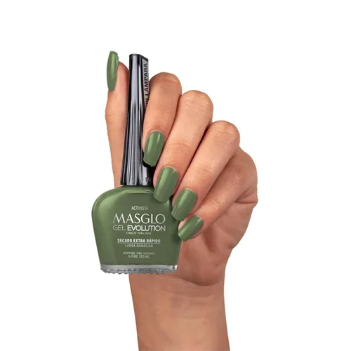 Vista 2 de MASGLO GEL EVOLUTION - Esmalte de uñas efecto gel, no requiere lámpara UV/Led, duración hasta 12 días, 1 pieza de color Gel sin necesidad de lampara
