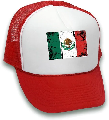 Vista 2 de Sombrero de camionero mexicano con bandera mexicana de México
