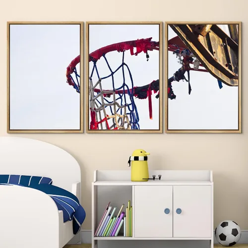 Vista 612 de wall26 Lienzo enmarcado para pared, juego de arte de primer plano, detalles de costuras de béisbol, atletas deportivos, fotografía, moderno