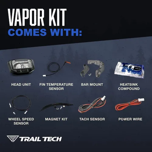 Vista 4 de Trail Tech 752-111 Kit de medidor de tacómetro digital de vapor, KTM Husqvarna 250 350 450 2016-2019