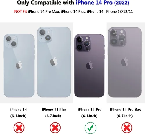 Vista 7 de Funda transparente compatible con iPhone 14 Pro chapado en oro, diseño de mariposa, a prueba de golpes, delgada, de poliuretano termoplástico