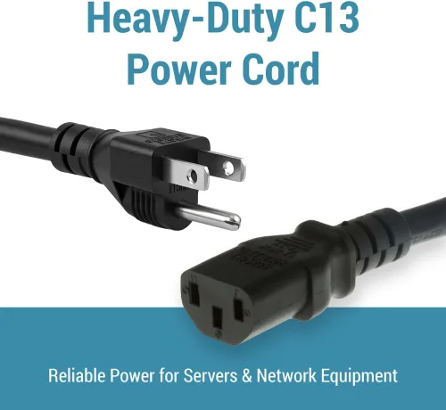 Vista 2 de Cable de alimentación de CA resistente de 6 pies (1.8m)