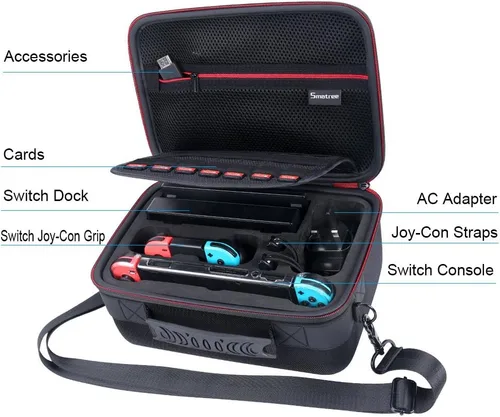 Vista 4 de Estuche de Switch Smatree funda de transporte N500para Nintendo Switch