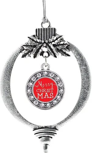 Vista 614 de Inspired Silver - Adorno de cromosoma 21 con dije de círculo de plata con joyas de circonita cúbica