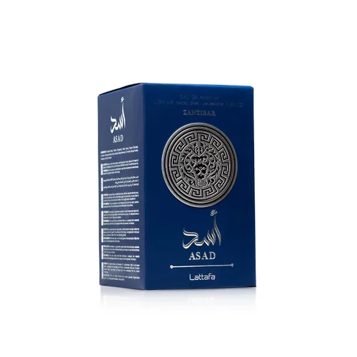 Vista 2 de Lattafa Asad Zanzibar - Fragancia duradera de perfume Eau de Parfum fresca, especiada, vainilla, coco para hombres, 3.40 onzas / 100 ml