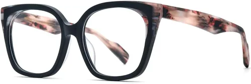 Vista 16 de HEPIDEM Gafas de acetato multicolor degradadas con marco para mujer, gafas grandes grandes 2023