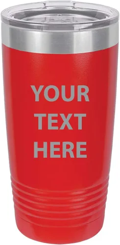 Vista 9 de Taza de café personalizable con texto personalizable y grabado láser de 20 onzas Azul